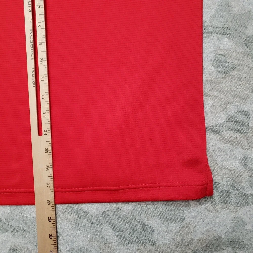 Under Armour Polo Shirt Mens Medium Red Loose Heatgear Short Sleeve
